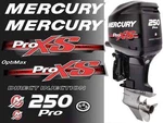 Mercury Optimax Proxs 250 Outboard Direct Injection / Set Decal Stickers Kit. Fixed Price $135.00.