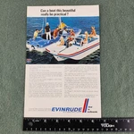 Evenrude Outboard Motors Family Boating Beach Fun Happy Vintage Print Ad 1969. Fixed Price $5.25.