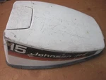 Johnson Evinrude 9.9 & 15 Hp Motor Cover Cowling Off A 1975 386090 Used. Fixed Price $70.00.