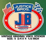 Justice Bros Quality Products - Vintage Original Vinyl Decal Sticker. Fixed Price $9.41.