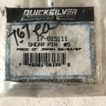 Nos Oem Mercury Quicksilver Shear Pin (5PK) 17-815111, 17-815111Q02. Fixed Price $15.99.