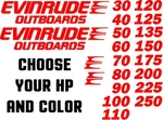 Evinrude Boat Motor Cowling Decals Single Colors!! Choose Your Hp And. Fixed Price $19.00.