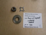 11-69578, 73345 Mariner Mercury 1984 50HP 4CYL Prop Nut And Spacer T21. Fixed Price $13.99.