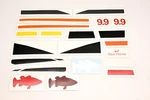 Aftermarket YS012-1 Johnson Sea-horse 9.9 Hood Decal Nos. Fixed Price $53.54.