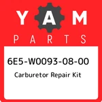6E5-W0093-08-00 Yamaha Carburetor Repair Kit 6E5W00930800, New Genuine Oem Part. Fixed Price $113.21.