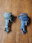 Evinrude Big Twin Johnson Sea Horse 25 Toy Outboard Motor- K&o- Japan 1954. Fixed Price $385.00.