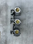 2002 90HP Mercury Stroke Carburetors Set. Fixed Price $150.00.