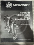 Genuine Mercury Service Manual 50 60HP 40/60 Seapro Jet Efi 90-8M0105570. Fixed Price $49.95.