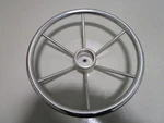 Mercury Ride Guide Marine Stainless 14.75" Steering Wheel 6 Spoke Square Shaft. Fixed Price $150.00.