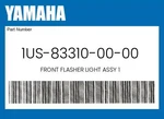 Yamaha Genuine Front Flasher Light Assy 1US-83310-00-00. Fixed Price $123.19.
