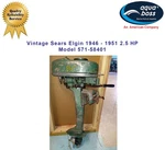 Vintage Sears Elgin 1946 1951 2.5 Hp Model 571-58401 62 Pounds Compression. Fixed Price $425.00.