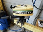 Vintage Very Rare Sears Roebuck Gamefisher 1.2 Hp Outboard Motor Cycle. Runs. Fixed Price $500.00.