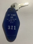 Ha' Penny Inn Hotel Motel Room Key Fob & Azusa California #321 Rare. Fixed Price $27.99.