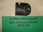 1960 Johnson JW-16 3HP Outboard Motor Dash Cover Panel Plate Cowl Spring 304315. Fixed Price $34.00.