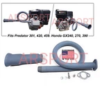 Loop Exhaust For Mud Boat. Predator 301, 420, 459CC. Honda GX240, 270, 390. Fixed Price $84.80.