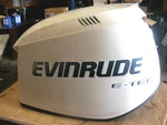 Johnson Evinrude Etec 200-225-250-300HP White Hood Cowling Cover 0285653. Fixed Price $270.95.