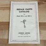 Johnson Motors Repair Parts Catalog For Model MS-15 MD-15 1948 40S Outboard Oem. Fixed Price $11.89.