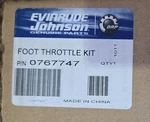 Evinrude Brp 0767747 Bulkhead Mount Icon Foot Throttle Nos Mqts. Fixed Price $250.00.