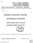Outboard, Evinrude, Zephyr Models 4359, 4361, 4362, 4363, Lightfour 4375. Fixed Price $7.99.