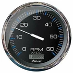 Faria 33763 Chesapeake Black Ss Tachometer With Hourmeter - 6000 Rpm 5". Fixed Price $396.91.