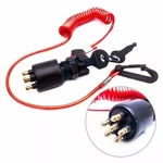 Ignition Key Switch & Safety Lanyard For Evinrude, Johnson, Omc 5005801, 175974. Fixed Price $24.99.