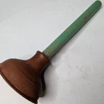Vtg Daisy No 400 Sink Plunger Force Cup Green Wooden Handle Plumbing Tool 11". Fixed Price $22.58.