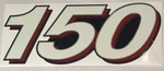 Mercury Marine 150 Hp Rear Cowl Decal 892565 White/black/red Oem. Fixed Price $15.00.