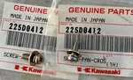 225D0412 Kawasaki Audio Pan Head Screws (set Of 2) 4X12 For ZG1200 Voyager Xii. Fixed Price $12.83.