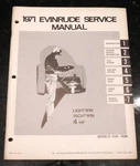 Original 1971 Evinrude Service Manual Lightwin 4 Hp Outboard Motor Model 2102. Fixed Price $29.50.