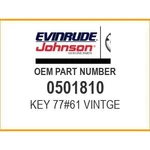 Evinrude Key 77#61 0501810 Oem New. Fixed Price $7.98.