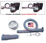 Loop Exhaust For Mud Boat. Predator 301, 420, 459CC. Honda GX240, 270, 390. Fixed Price $94.50.