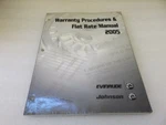 2005 Evinrude Johnson Warranty Procedures & Flat Rate Manual P/n 5006217. Fixed Price $11.41.