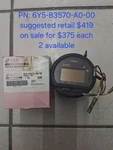 6Y5-83570-A0-00 Yamaha Speedometer. Fixed Price $275.00.