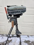 Vintage 1954-1956 Sears Elgin 571.5211 2HP Outboard Boat Motor Single. Fixed Price $100.00.