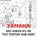 New Yamaha Genuine 2002-2004 Outboard 200HP 225HP Tilt Piston Sub Assy. Fixed Price $327.99.