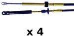 4 Pack 23 Ft Xtreme Control Cables Fits Johnson, Evinrude, Omc, Brp, E-tec,ficht. Fixed Price $374.15.