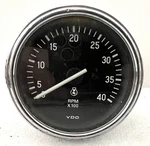 Vdo Tachometer 3-3/8. 85MM0 To 4,000 Rpm (x 100) Guage Black Chrome Marine Older. Fixed Price $70.00.