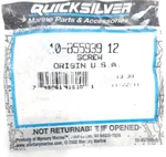 Mercury Quicksilver Marine Screw Part # 10-855939 12 Oem/genuine. Fixed Price $6.88.