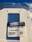New Johnson Evinrude Trim Plate, Sgl White 0764234. Fixed Price $29.31.