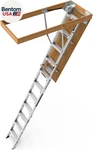 Aluminum Attic Ladder Retractable Loft Stairs, Folding Pull-down Design, Manua. Fixed Price $227.51.