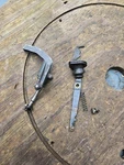 Vintage 1970 Johnson 25HP 25R70E Outboard Boat Motor Shift Handle Lever & Guide. Fixed Price $12.00.