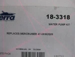 Sierra 18-3318 Water Pump Kit For Mercruiser Sterndrives Replaces: 47-59362Q08. Fixed Price $49.00.