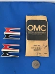 Vtg Set Of Evinrude Side Emblem Appliqu For 1970'S Outboard Motor Nos 279461. Fixed Price $34.99.