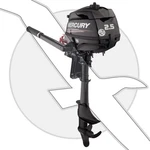 Mercury 2.5HP 4 Stroke Outboard Engine Marine 15" Short Shaft. Fixed Price $799.99.