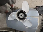 389019 Johnson Evinrude Stainless 14 1/4 X 23P Right Hand. Fixed Price $85.00.