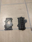 1986 Mercury 25HP Adapter Plate & Reed Block Assembly. Fixed Price $85.00.