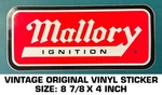 Mallory Ignition Vintage Original Vinyl Decal Sticker - Engine Drag Racing. Fixed Price $7.96.