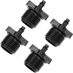 Uxcell Barb Drip Pipe Connector 1/2 Bspf Male Thread Hose 4/7MM, Black. Fixed Price $14.76.