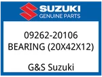 Suzuki Oem Part 09262-20106 Bearing, Rh (20X42X12). Fixed Price $27.12.
