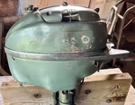 Antique Johnson Outboard Motor Model HD25. Fixed Price $75.00.